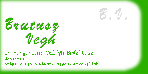 brutusz vegh business card
